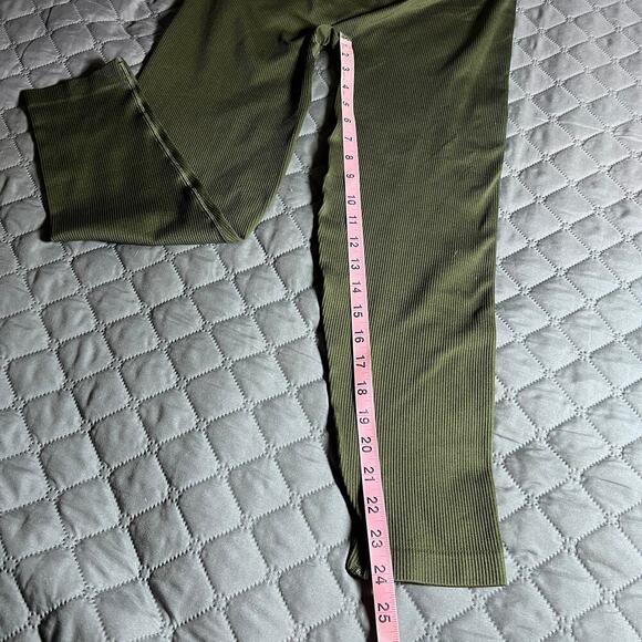 NWT Victoria’s Secret Seamless Leggings Women’s Large Green 7/8 Tight High Rise - Picture 7 of 8